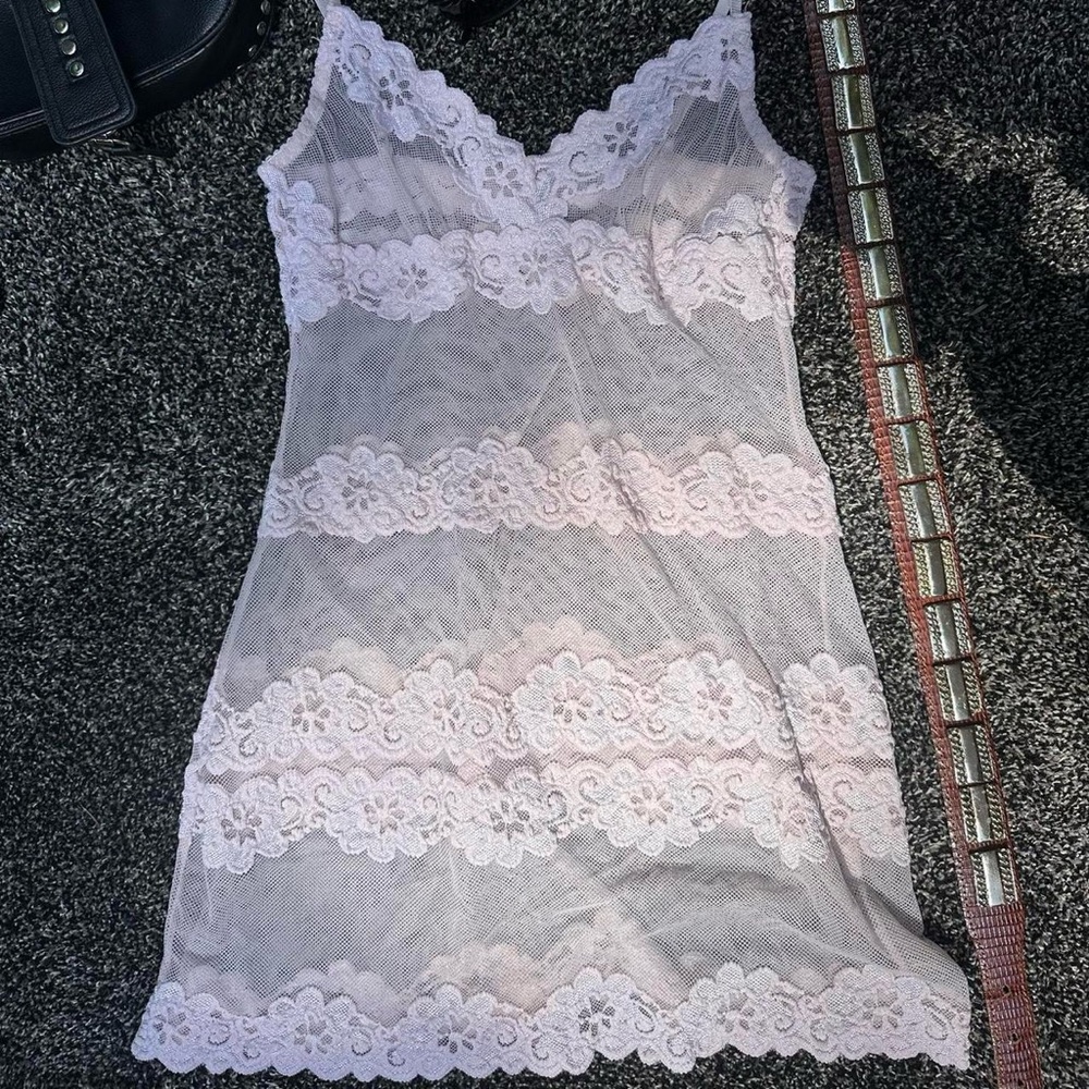 Edikted White Lace Chemise Intimates Sleepwear